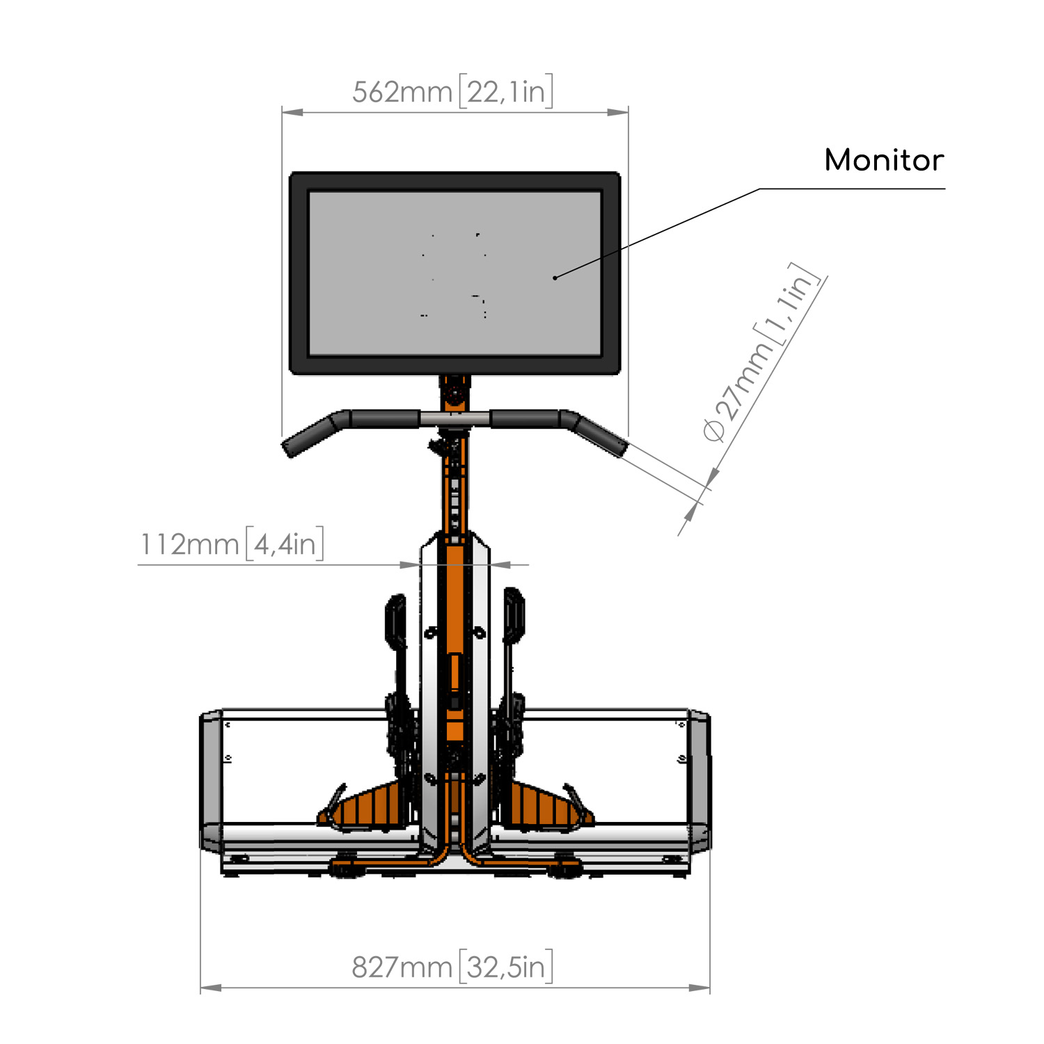 Tyromotion-Omego-system-do-reedukacja-chodu-na-wczesnym-etapie-ze-wspomaganiem-biofeedbackiem-rzut-urządzenia-front-Skyfi