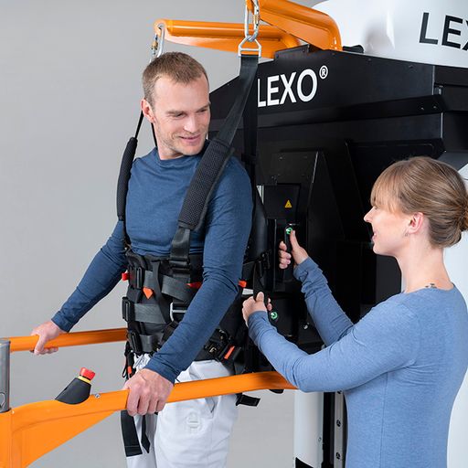 geos-end effector-lexo-tyromotion-reedukacja chodu-lokomat- robot rehabilitacyjny-egzoszkielet rehabilitacja