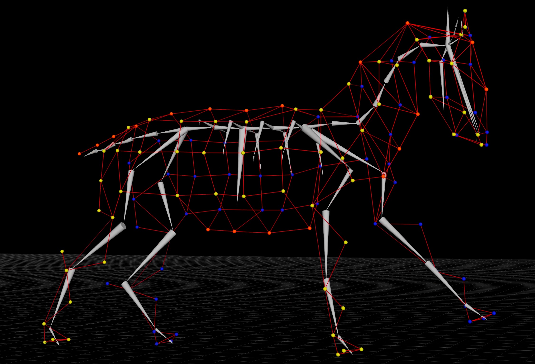 Komputerowy-model-konia-prezentujący-ruch-markerów-Qualisys-Skyfi